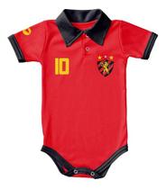 Body Sport Recife Bebe Recem Nascido Vermelho Rosa Oficial - Vermelho - G (6-9 meses)