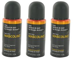 Body Spray FQQF Mascolino Kit com 3 Unidades Masculino 113g Cada
