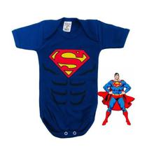 Body Super Man / Super Homem Temáticos Infantil Personagens Mesversario Fantasia