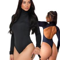 Body Suplex Costa Aberta Manga Longa Gola Alta Moda Gringa Blogueira Inverno Body Suplex Costa Aberta Manga Longa Gola Alta Moda Gringa Blogueira Inverno