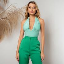 Body susie lurex decotado feminino