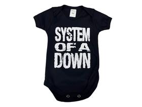 Body System Of A Down SOAD Bodie Macacão Bebê Banda de Rock Mesversário Md018