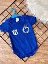 Body Temático menino Fantasia Bory bebê roupa infantil Personalizada Mesversario Futebol Cruzeiro - Sonho Sem Fim