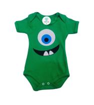 Body Temático Mike Monstros SA Verde Tam.M Body Temático Mike Monstros SA Verde Tam.M