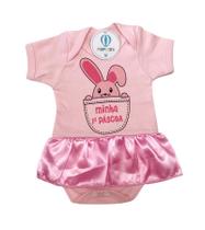 Body Temático Páscoa Rosa Tam.P Body Temático Páscoa Rosa Tam.P