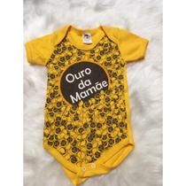 Body Temáticos Infantil Mesversario OURO BRANCO - YAS MANU BABY