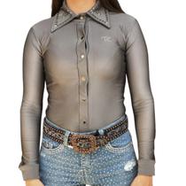 Body Top Country Cinza Body Top Country Cinza