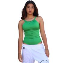 Body Trançado Básica Casual Tecido Suplex - Verde Bandeira