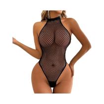 Body Transparente Sensual Em Rede Para Mulheres, Lingerie De Uma Peça Com Abertura Na Parte Íntima Body Transparente Sensual Em Rede Para Mulheres, Lingerie De Uma Peça Com Abertura Na Parte Íntima
