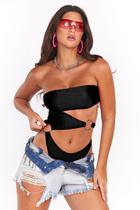 Body Transpassado Detalhe Argola Planet Girls Preto