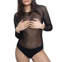 Body Tule Manga Longa Body Tule Manga Longa