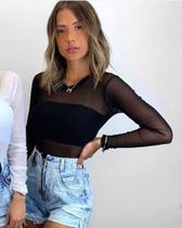 Body Tule Onça Animal Print Blogueira Papilloo Body Tule Onça Animal Print Blogueira Papilloo
