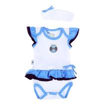 Body Vestido Bebê Grêmio com Tiara Oficial