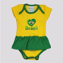Body Vestido Brasil Heart - Torcida Baby
