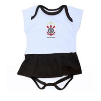 Body Vestido Corinthians Bebê Oficial Torcida Baby