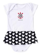 Body Vestido Corinthians Corações Torcida Baby