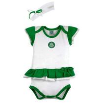 Body Vestido do Palmeiras Com Tiara Menina Oficial Revedor