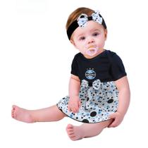 Body Vestido Gêmio Bolinhas Com e Tiara Oficial