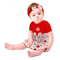 Body Vestido Internacional Bolinhas Com e Tiara Oficial Body Vestido Internacional Bolinhas Com e Tiara Oficial