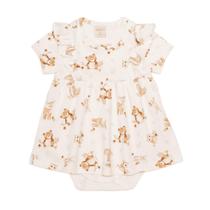 Body Vestido Manga Curta babado Suedine - Forest - Mini & Co. Tamanho:1T Body Vestido Manga Curta babado Suedine - Forest - Mini & Co. Tamanho:1T
