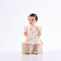 Body Vestido Manga Curta Bebê Menina Pulla Bulla Ref. 50513