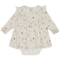 Body Vestido Manga Longa com Babado - Little Sweet - Mini & Co.