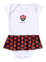 Body Vestido Vitória Corações Torcida Baby Body Vestido Vitória Corações Torcida Baby