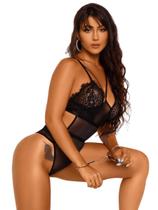 Body Victoria Renda E Tule Preto Beleza Sofisticada Elegante Body Victoria Renda E Tule Preto Beleza Sofisticada Elegante