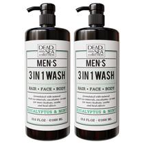 Body Wash Dead Sea Collection 3 em 1 para homens Eucalyptus 1L