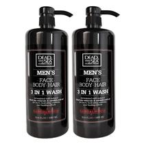 Body Wash Dead Sea Collection 3 em 1, sândalo masculino, 1Lx2