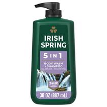 Body Wash Irish Spring 5 em 1 para homens, frasco de bomba de 900 ml