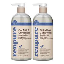 Body Wash Renpure, leite de aveia e ceramidas, 720 ml, pacote com 2 Body Wash Renpure, leite de aveia e ceramidas, 720 ml, pacote com 2