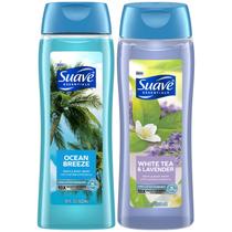 Body Wash Suave, pacote com 2 unidades Ocean Breeze e chá branco e lavanda