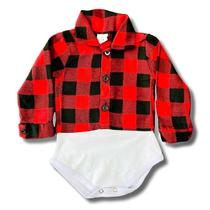 Body Xadrez para Bebê + Festa Junina - Manga Comprida - Mesversario - JC BABY KIDS Body Xadrez para Bebê + Festa Junina - Manga Comprida - Mesversario - JC BABY KIDS