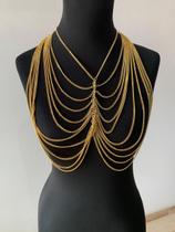 Bodychain borychain colar corporal banhados a Ouro e Prata