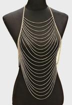 Bodychain borychain colar corporal correntes travessado