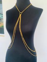 Bodychain borychain colar de corpo folheado a Ouro e Prata Bodychain borychain colar de corpo folheado a Ouro e Prata
