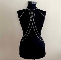 Bodychain borychain colar de corpo transversal Ouro e Prata Bodychain borychain colar de corpo transversal Ouro e Prata