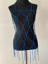 Bodychain Borychain Vestido de correntes colorido Festival