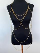Bodychain cinto sutia de correntes corporais festa festival carnaval Bodychain cinto sutia de correntes corporais festa festival carnaval