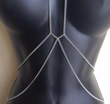 Bodychain colar corporal a Ouro e a Prata tendência Festival Bodychain colar corporal a Ouro e a Prata tendência Festival