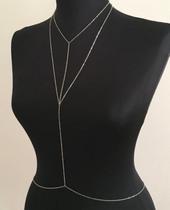Bodychain colar de corpo Delicado banhado a Ouro e Prata Bodychain colar de corpo Delicado banhado a Ouro e Prata