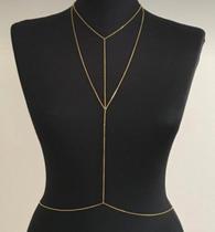 Bodychain colar de corpo Delicado banhado a Ouro e Prata Bodychain colar de corpo Delicado banhado a Ouro e Prata
