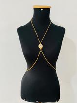 Bodychain corrente banhada com Búzios Verdadeiros Verão