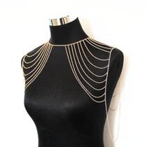 Bodychain ombreira corrente de braço em camadas Ouro e Prata