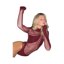 Bodycon Preto De Manga Longa Com Gola Alta Para Mulheres Transparente Sexy Primavera Verão Festival