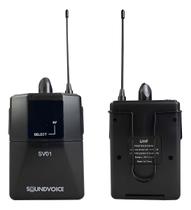Bodypack Para Retorno Sem Fio In-ear Soundvoice Sv-01b Preto Bodypack Para Retorno Sem Fio In-ear Soundvoice Sv-01b Preto