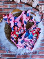 Bodys Menina Infantil Temático Lilo & Stitch +Short