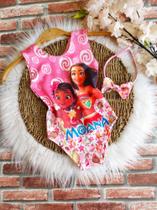 Bodys Menina Infantil Tematico Moana Baby Rosa