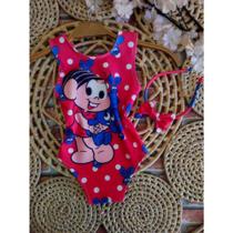 Bodys Menina Infantil Temático Monica Vermelho +Tiara Bodys Menina Infantil Temático Monica Vermelho +Tiara